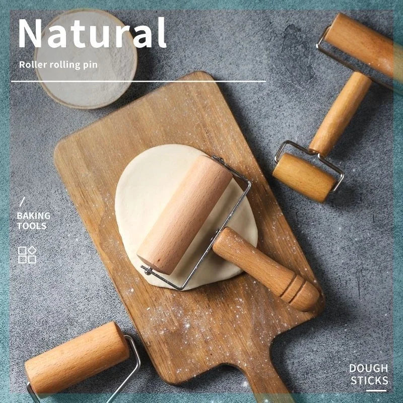 Wooden Rolling Pins For Baking, Pizza Dough Roller, Not Easy To Crack, Non-Stick Wood Pastry Roller, Essential Kitchen Utensils