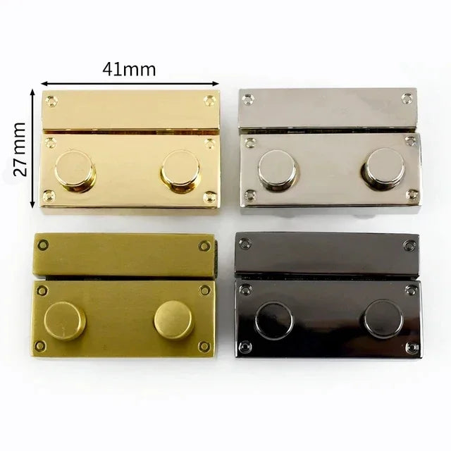 Deepeel 2Pcs Metal Lock Buckles for Women's Bags Turn Twist Locks Shoulder Bag Decor Closure Latch Clasp DIY Hardware Accessory