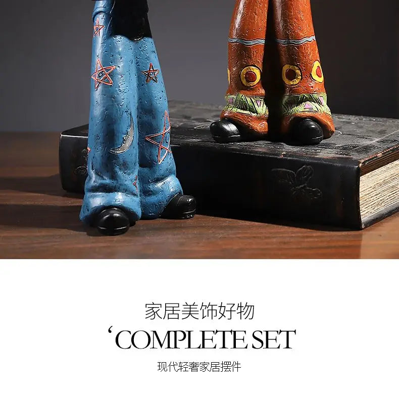 Wine Cabinet Decoration Western The Band Characters Retro Ornaments Niche European Home Living Room Porch Bookcase Furnishing