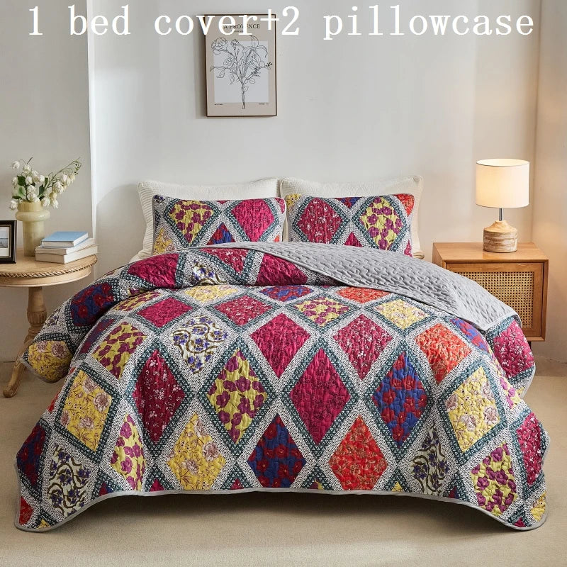 Bedspreads & coverlets for All Seasons Soft Bedspreads Quilt Bedding Set with Pillow Shams Queen King Coverlet Blanket Bed cover