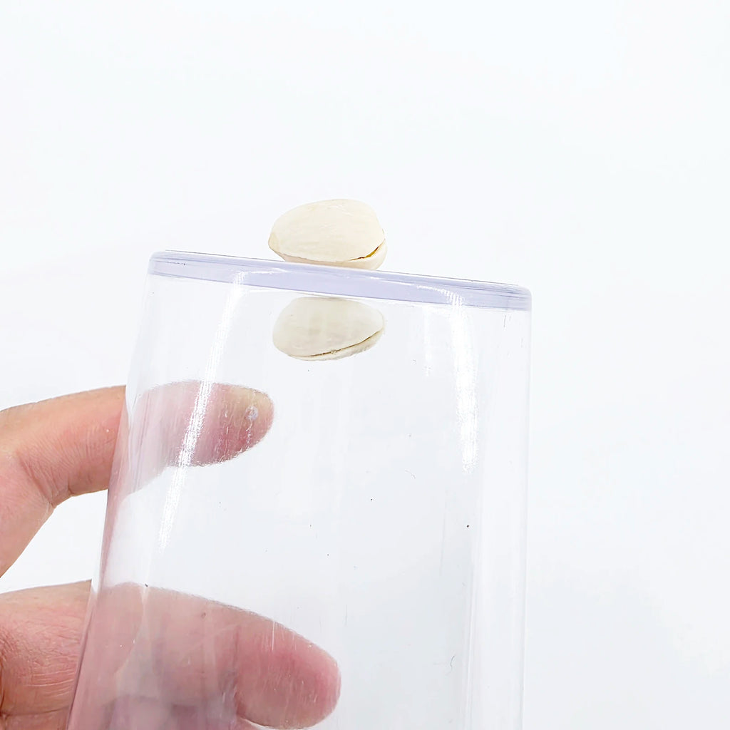 Magnetic Pistachio Through Cup Magic Trick - Double Wall Penetration Visual Miracle with Magnetic Ring for Close Up Stage