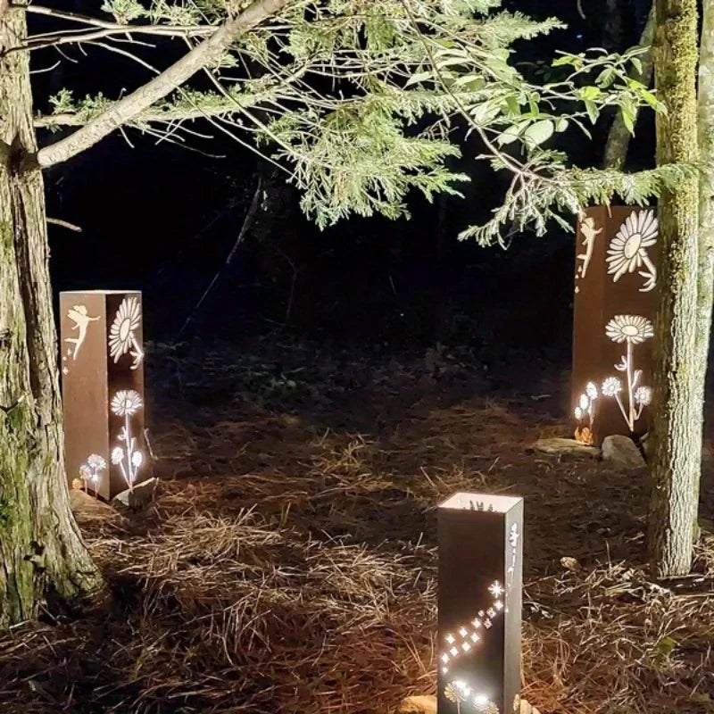 Fairy and Mushroom Garden Column - Outdoor Decor Furniture  Outdoor Sculpture  Garden Decor Outdoor Furniture - Indoor Planters