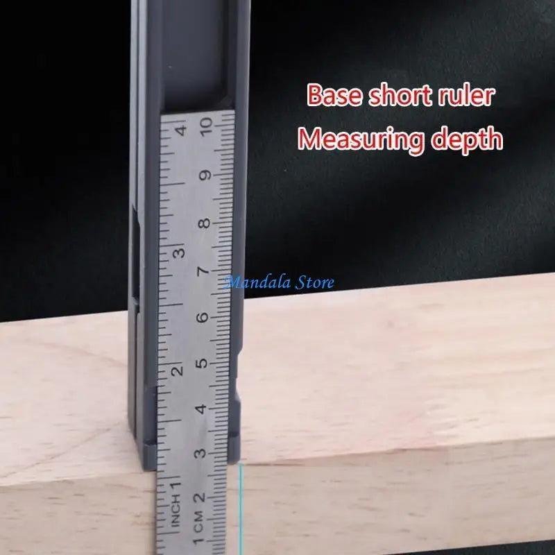 U2JC 90 Degree AngleRuler Woodworking Square Ruler for Carpenter Multifunction Woodworking Tools Detachable AngleGauge