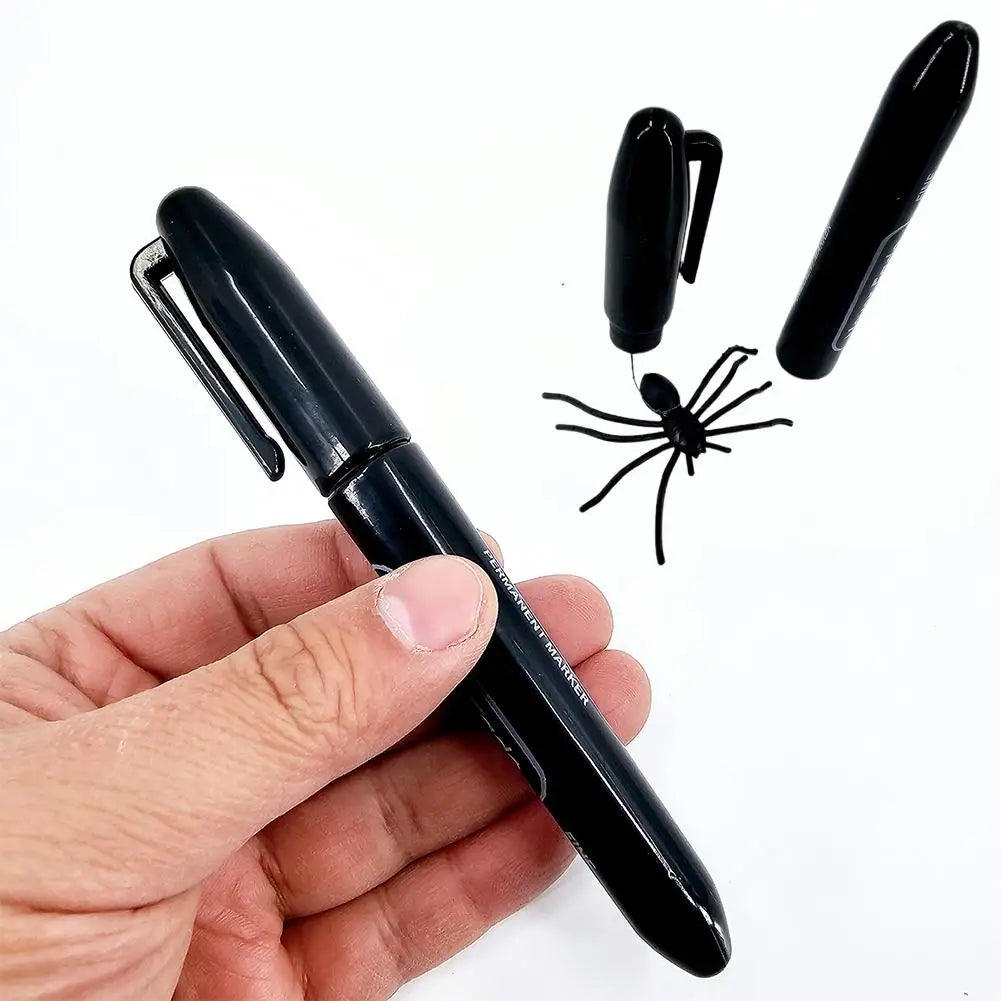Scare Prank Spider Pen 3D Jumping Spider Magic Gag Gimmicks Easy To Do Magic Tricks Close-up Party Prank Toys Comedy Props