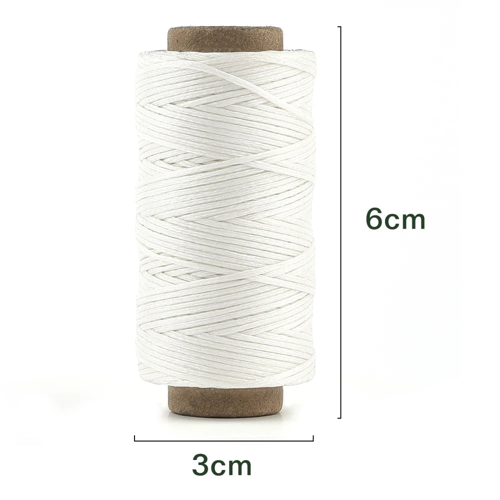 0.8mm 150D Thickness Leather Waxed Thread For Hand Stitching Leather Cord DIY Bracelet Jewelry Making 50 Meters Round Waxed Line