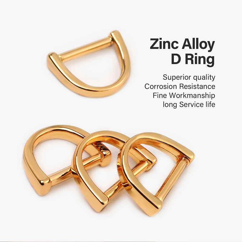 WUTA  Zinc Alloy D Ring Metal Zipper Pulle Buckle For Luggage hardware Accessories DIY Sewing Leather Craft 10pcs