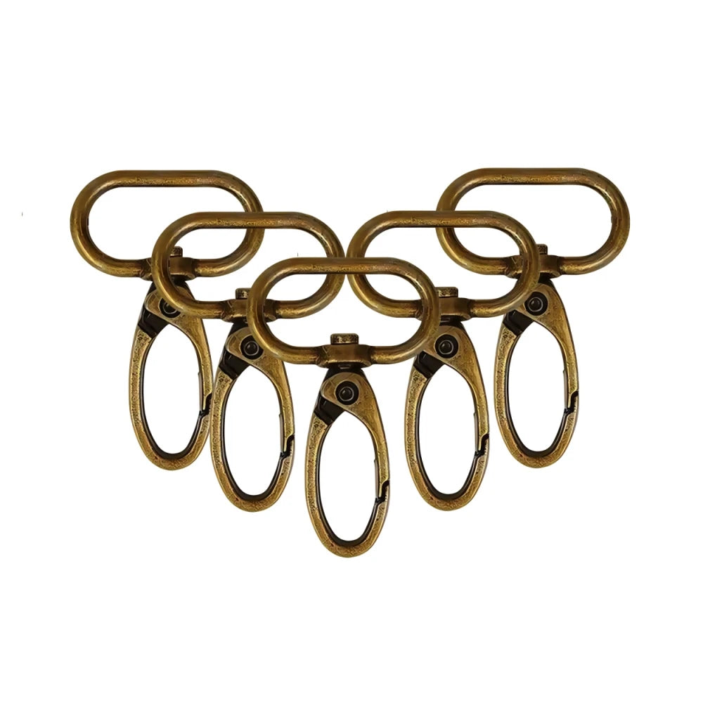 5 Pcs/Pack Swivel Lobster Clasp for Strap Bag Metal Buckles Webbing Belt Snap Hooks Keyring Carabiner DIY Accessories