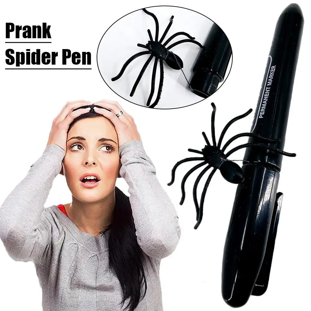Scare Prank Spider Pen 3D Jumping Spider Magic Gag Gimmicks Easy To Do Magic Tricks Close-up Party Prank Toys Comedy Props