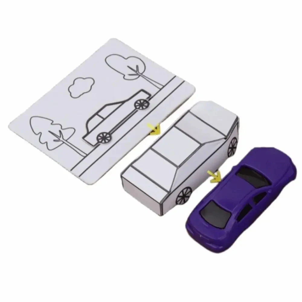 Magic Tricks Appearing Car by Hyde Ren Gimmicks Magic Show Painting Car Magic Toy Interactive Mentalism Magic Card to Paper Car