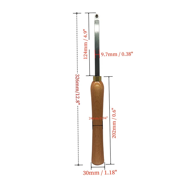 Woodturning Carbide Lathe Tools, Wood Turning Tool Set of 3 Rougher Detailer Finisher Carbide Lathe Tools for Woodturning