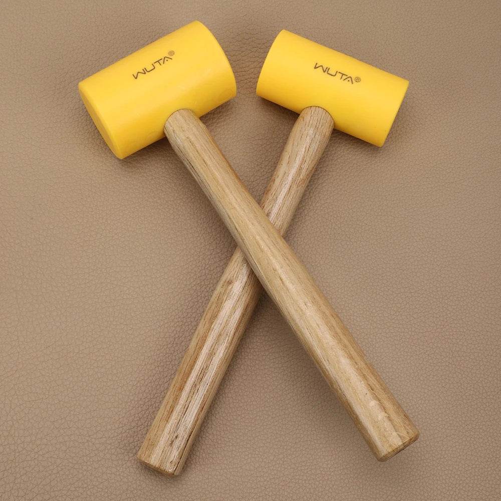 WUTA 1PC Multifunctional Leather Craft Hammer Rubber Mallet Maul Carving Tool For DIY Stamping Punching 46mm 55mm Leather Tools