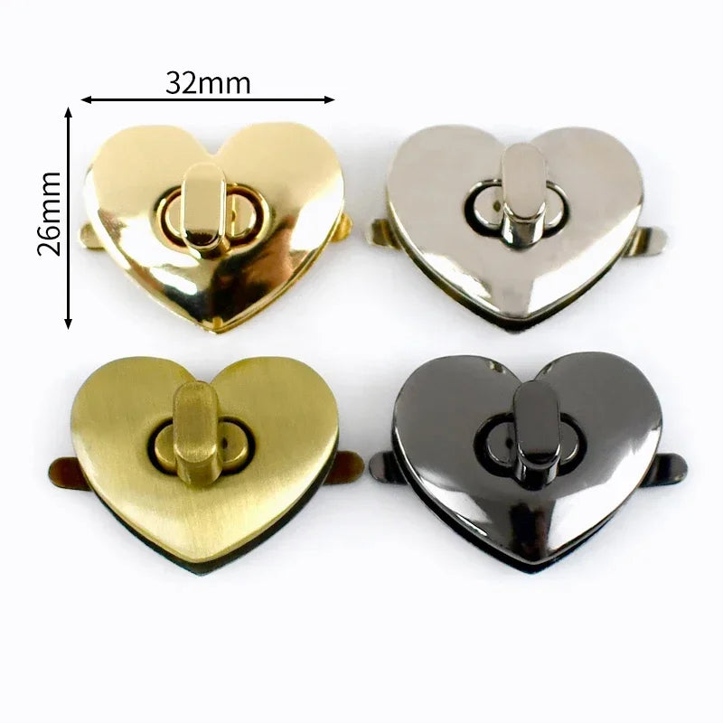 Deepeel 2Pcs Metal Lock Buckles for Women's Bags Turn Twist Locks Shoulder Bag Decor Closure Latch Clasp DIY Hardware Accessory