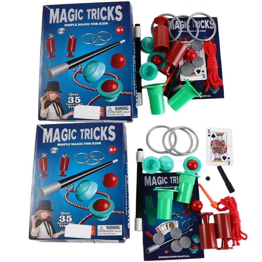 Puzzle Simple Magic Prop Beginners Magic Kit Set for Kids Exciting Magician Tricks Performance Show with Instruction Manual