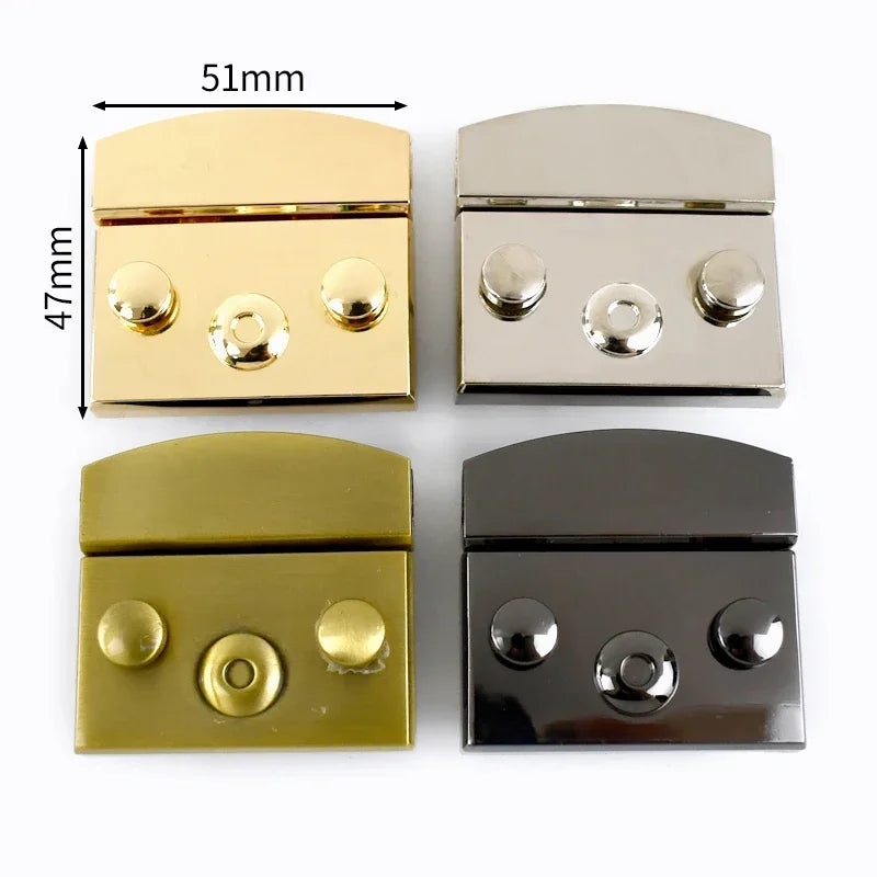 Deepeel 2Pcs Metal Lock Buckles for Women's Bags Turn Twist Locks Shoulder Bag Decor Closure Latch Clasp DIY Hardware Accessory