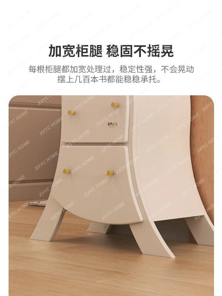 Solid Wood Fork Waist Chest of Drawers Living Room Bedroom Storage Cabinet Robot Light Luxury Modern Locker Crooked Cabinet