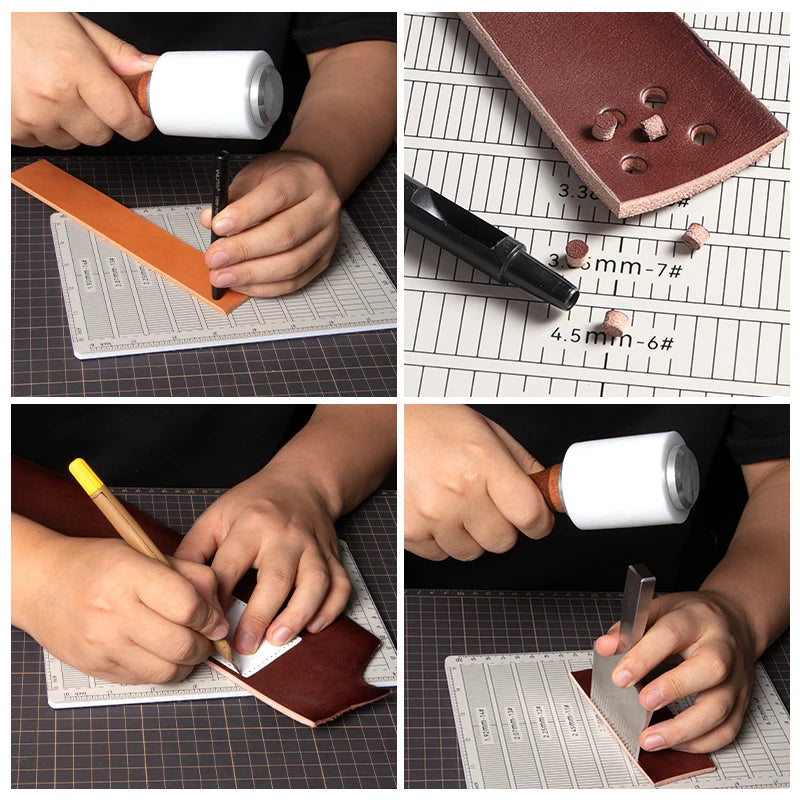 WUTA Professional 8mm Thicken Leather Punch Mat A4 / A5 Tools Cutting Mat, Punching Board,DIY Engraving Pad, Carving Knife Table