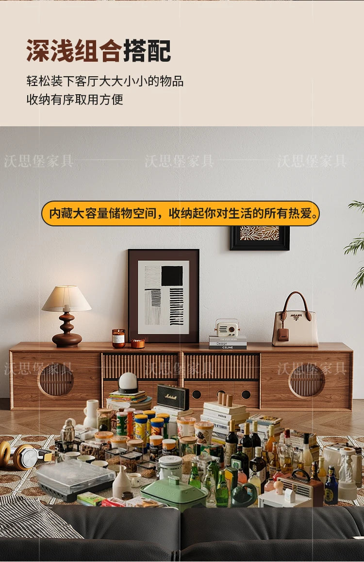 Luxury Wooden Storage Cabinet Tall Modern Design Drawers Display Cabinet Retro Aesthetic Mobili Soggiorno Living Room Furniture