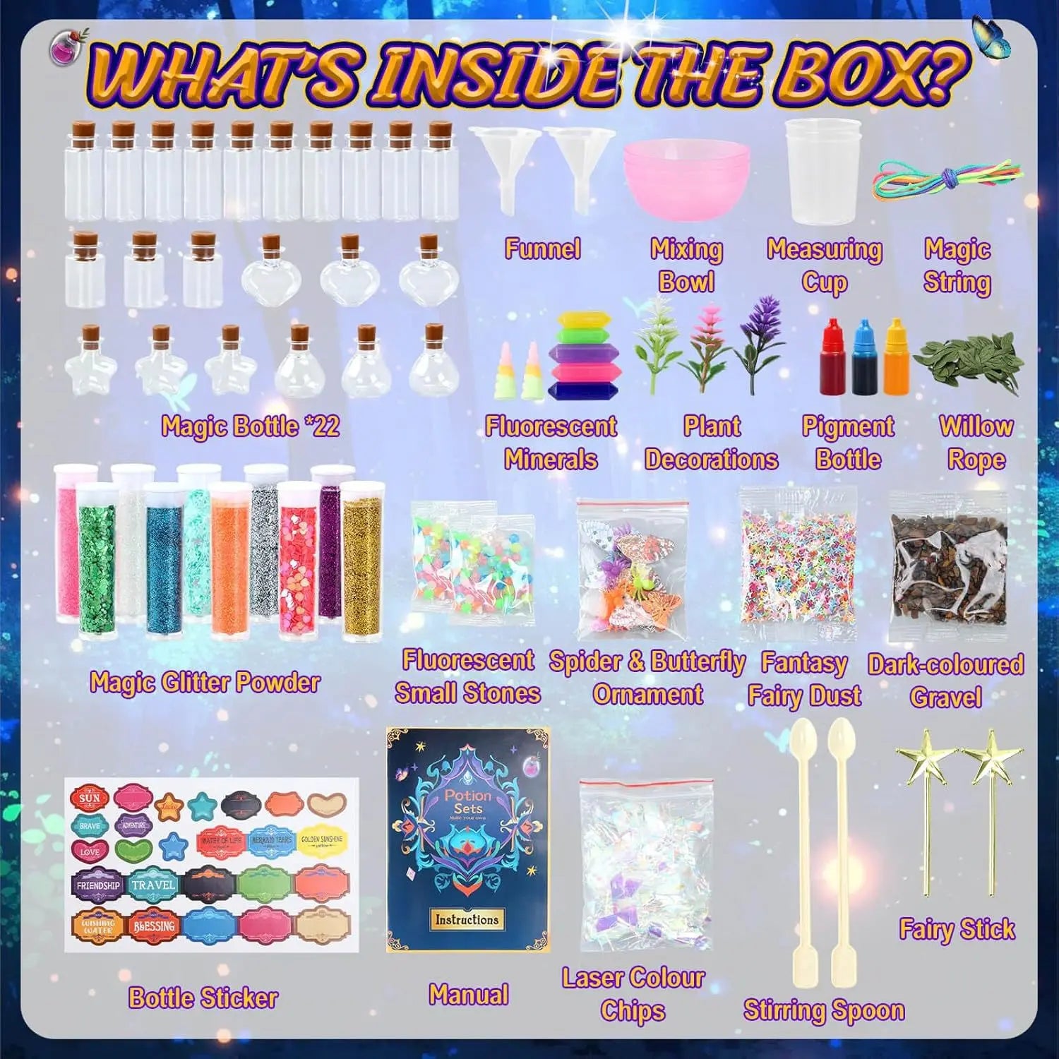 Little Magician DIY Magic Potions Kit Color Changing Freezing Witches Brew Science Experiment Toy for Kids Christmas Gift