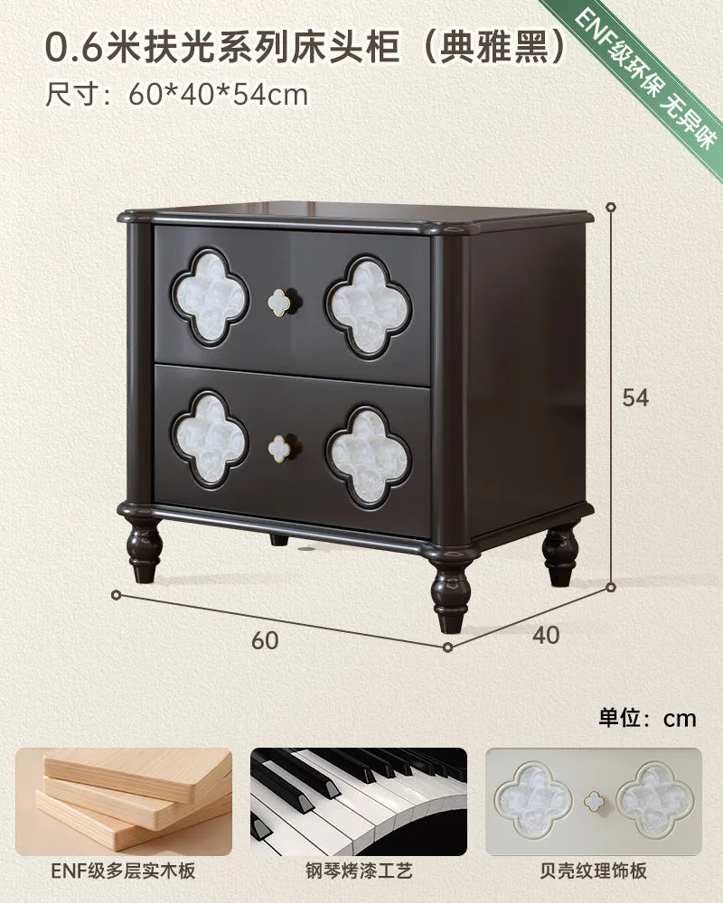Decor Aesthetic Bedside Table Modern Wood Nightstands Cabinet Storage Nordic Design Comfortable Bedroom Room Furniture Home
