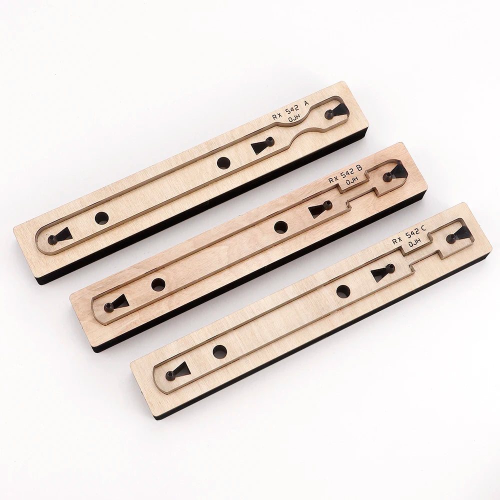 1pc Precision Leather Crafting Knife Mold - Long Handle, Steel Cutting & Stamping Template For Diy Leather Bag Straps