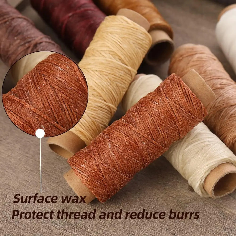 IMAZY Leather Sewing Waxed Thread Stitching Spool for Leather Craft DIY Bookbinding Shoe Repairing Sewing Tool Accessories