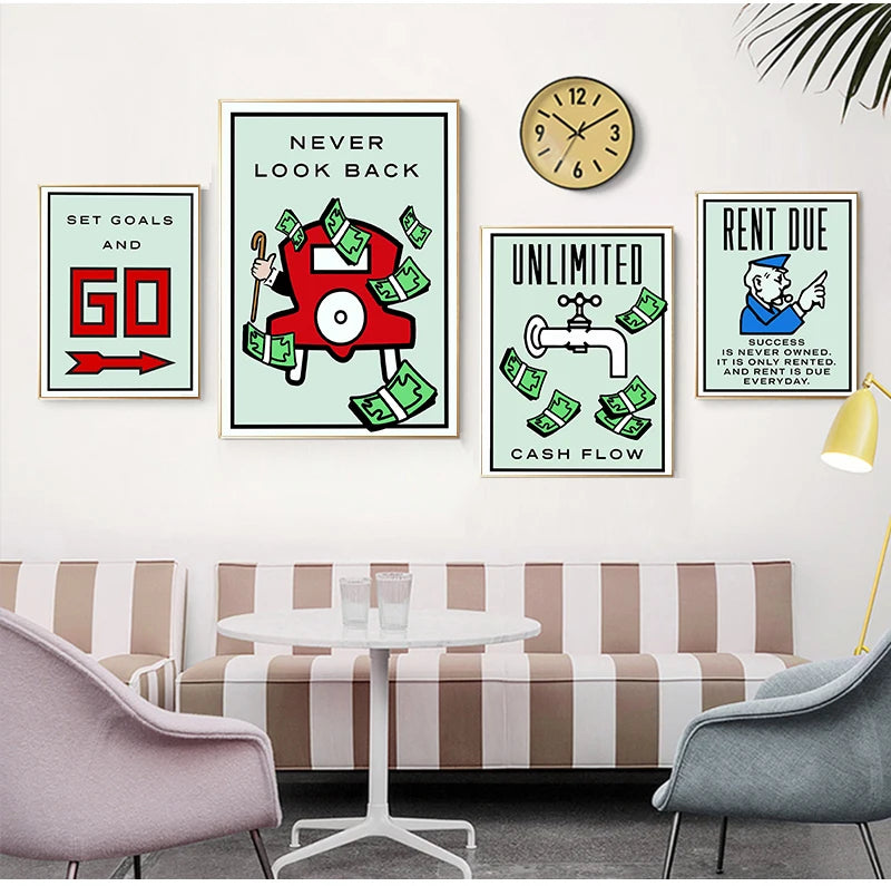 G286 Art Decor Street Art Graffiti Art Artwork Alec Monopolyingly Funny Quote Wall Art Canvas Painting Silk Poster