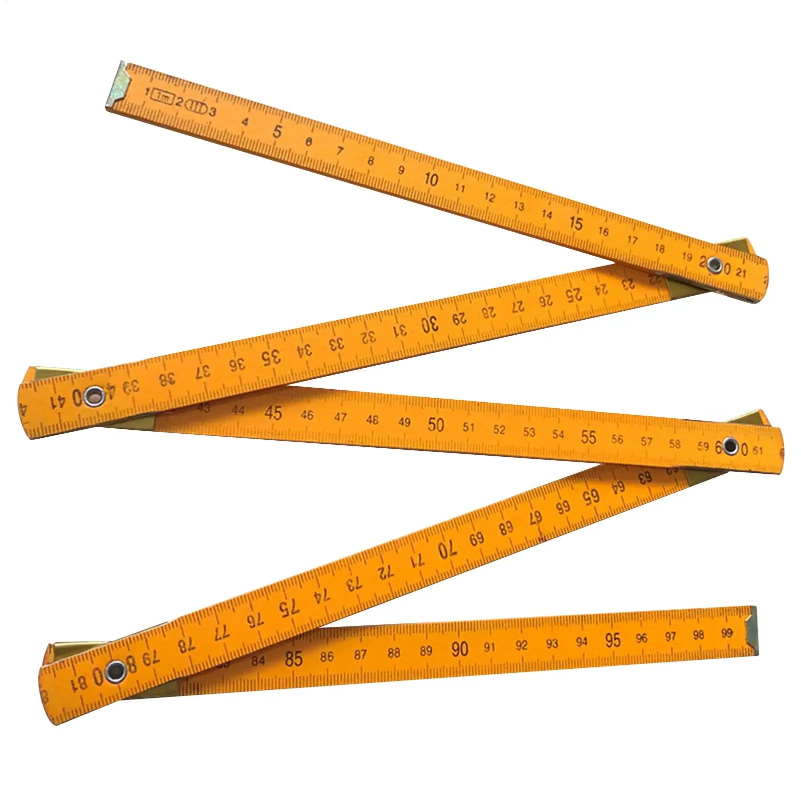 Wooden Folding Ruler 1 Meter Wood Measuring Ruler For Carpenters Metric Scale Ruler Measuring Ruler Stick Wood Drawing Tools