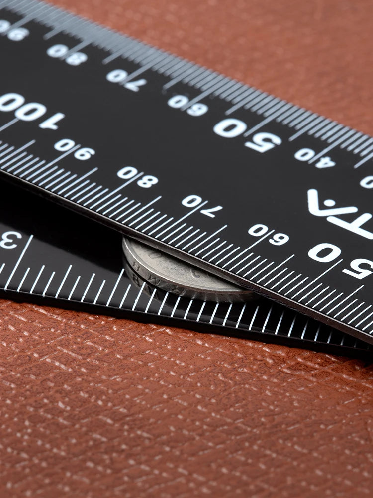 WUTA Leather Cutting Ruler Wide Metal Square Angle Measuring Steel L-Shaped Ruler for Building Framing Gauges Scale 300X200mm
