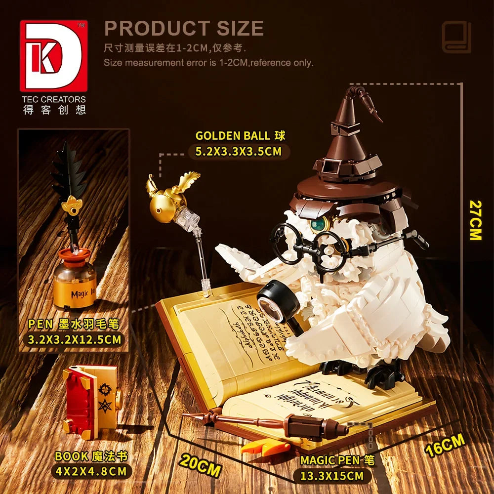 Magic Wand, Wizard’s Robe Model, Assembled Mini Brick Toy, Birthday Gift for Children and Adults.