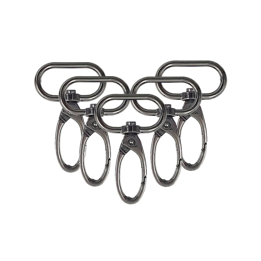 5 Pcs/Pack Swivel Lobster Clasp for Strap Bag Metal Buckles Webbing Belt Snap Hooks Keyring Carabiner DIY Accessories