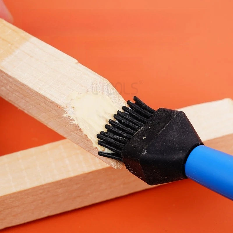 Woodworker Glue Auxiliary Tool Set Durable Easy Handle Silicone Bowl Spreads Glue Evenly Silicone Brush Carpenter Washable Tools