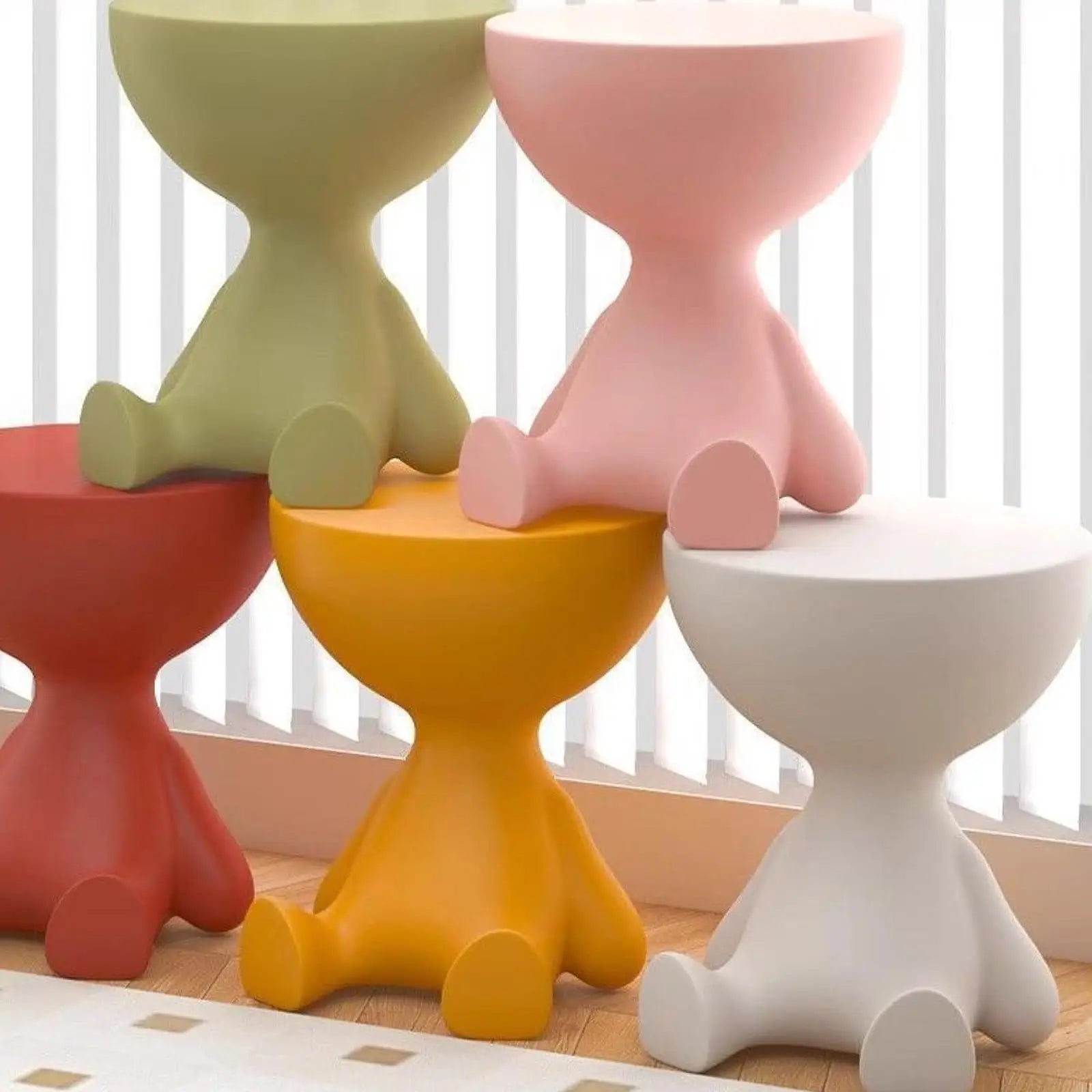 Creative Side End Table Flat Head Bedside Table Household Sofa Side Rack Bedroom Balcony Movable Mini Table Small Apartment Tea