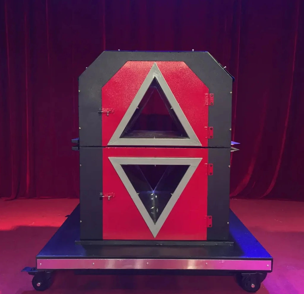 triangular barrel stage magic props professional magician