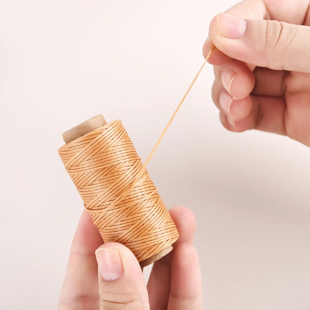 0.8mm 150D Thickness Leather Waxed Thread For Hand Stitching Leather Cord DIY Bracelet Jewelry Making 50 Meters Round Waxed Line