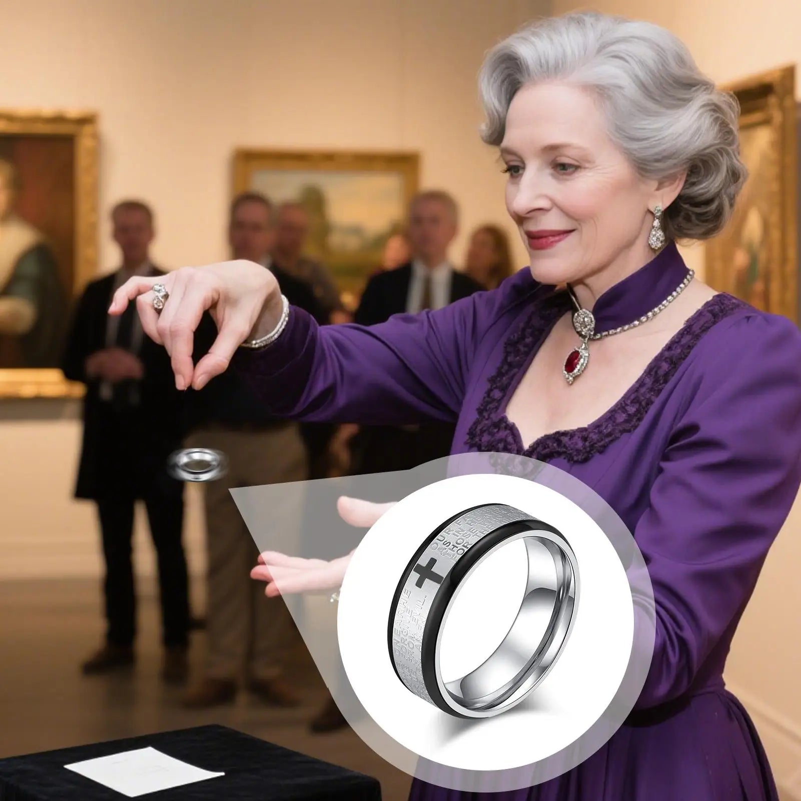 Magic Tricks Floating Ring Magic Trick Metal Cool Floating Toys for Travel Carnival Stage Kids Adults Street Performance Party