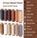 IMAZY Leather Sewing Waxed Thread Stitching Spool for Leather Craft DIY Bookbinding Shoe Repairing Sewing Tool Accessories