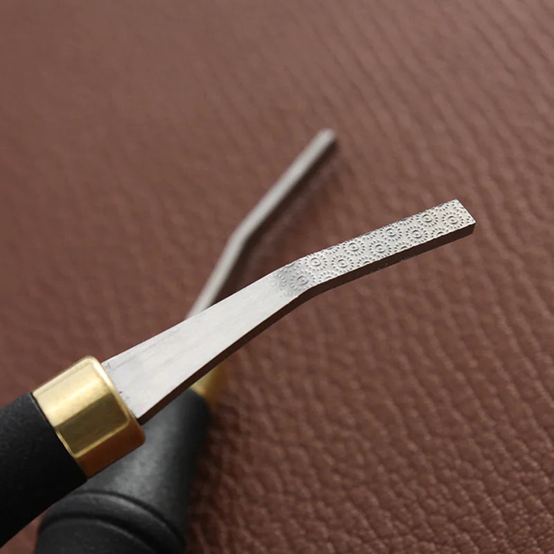 File Tool with Plastic Handle Leather Craft Tools for Edge Leather Tool Leather Surface Plastic Handle and Stainless Steel Head