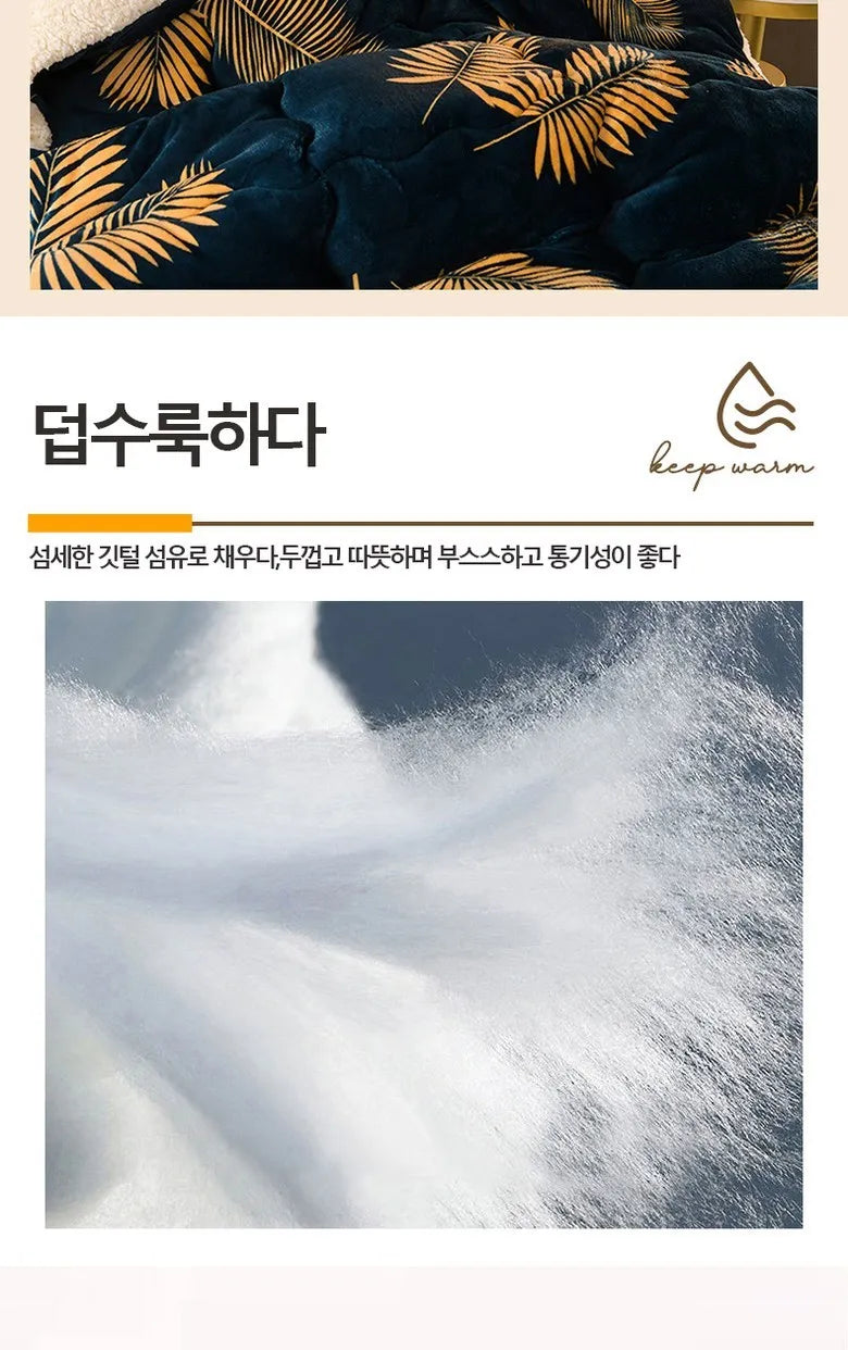 Winter Bedding Thick Quilt Blanket Thickened Warm Flannel Fleece Comforter for Cold Nights Set Bed Duvets Quilts the Blankets