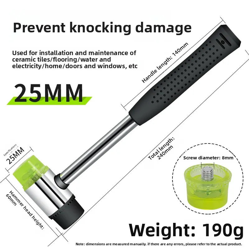 Rubber Hammer Installation Hammer Sticker Brick Laying Floor Tile Tool Multi Functional Woodworking Home Decoration Tool