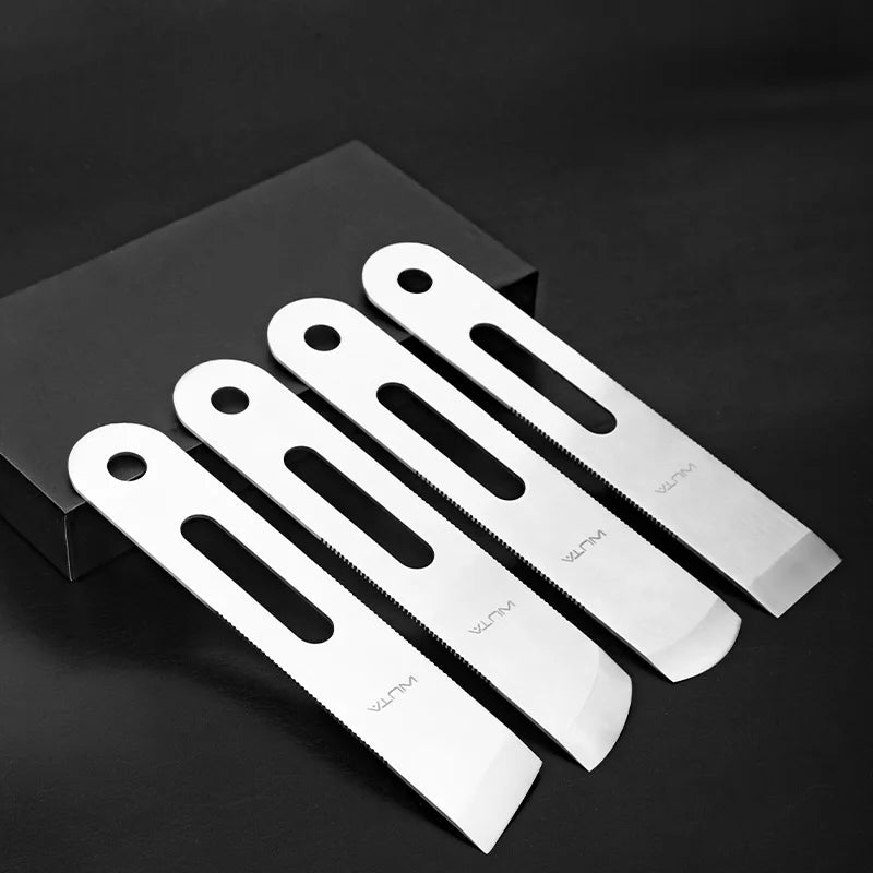 WUTA Professional Leather Cutter Thinning Skiving Tools DIY Craft Cutting Sharp Round/Flat/Slanted Blade,Right/Left Handle