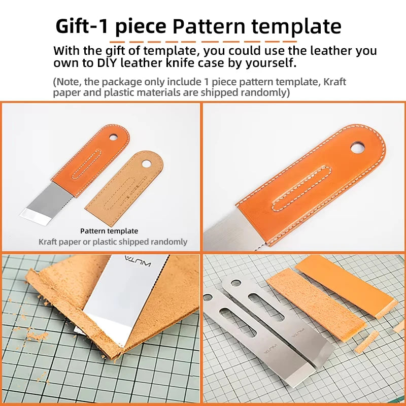 WUTA Professional Leather Cutter Thinning Skiving Tools DIY Craft Cutting Sharp Round/Flat/Slanted Blade,Right/Left Handle