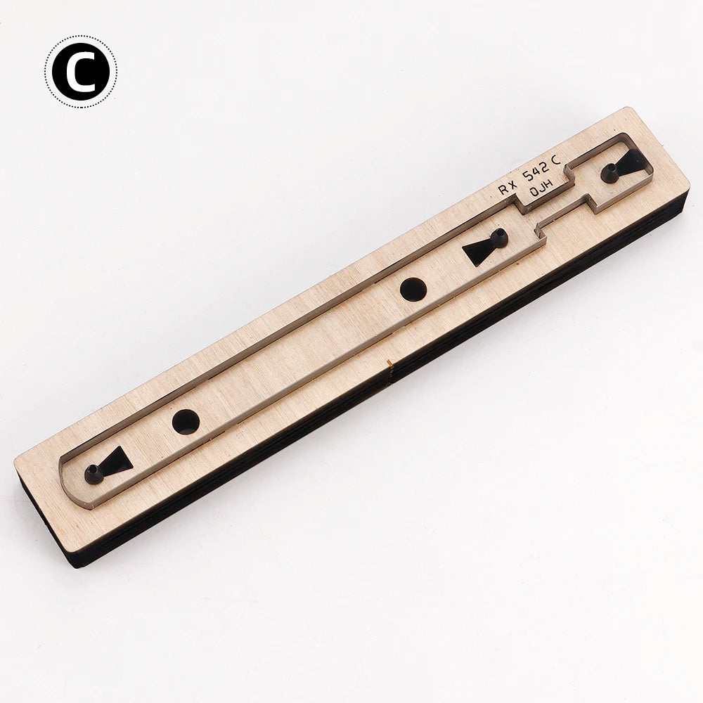 1pc Precision Leather Crafting Knife Mold - Long Handle, Steel Cutting & Stamping Template For Diy Leather Bag Straps