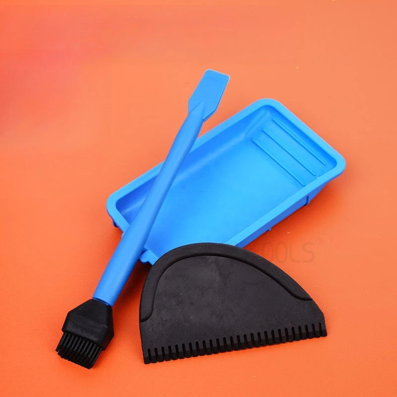 Woodworker Glue Auxiliary Tool Set Durable Easy Handle Silicone Bowl Spreads Glue Evenly Silicone Brush Carpenter Washable Tools