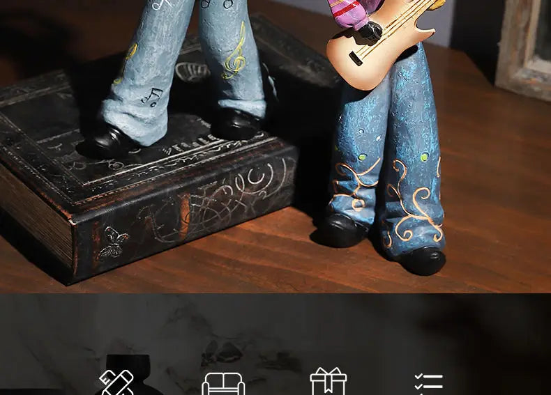 Wine Cabinet Decoration Western The Band Characters Retro Ornaments Niche European Home Living Room Porch Bookcase Furnishing