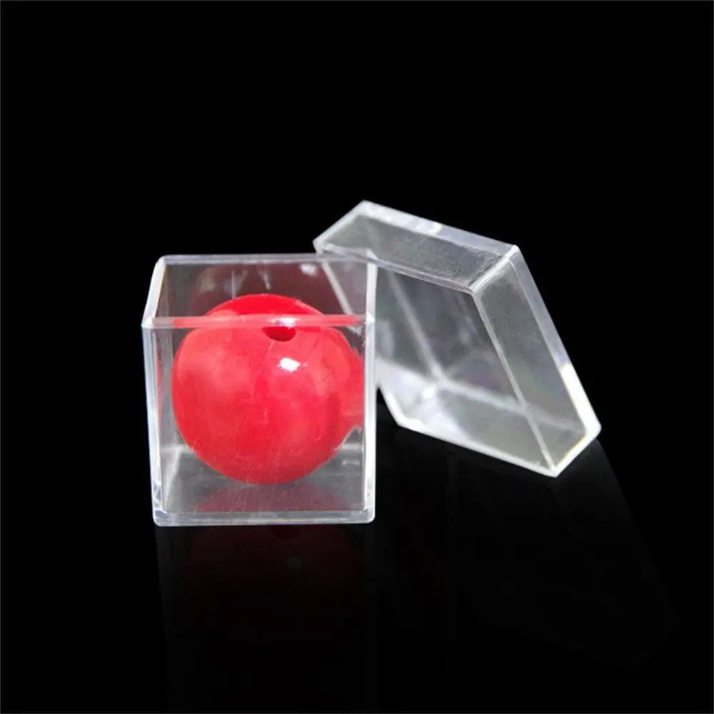 Illusion Magic Clear Ball Through Box Magician Game Gimmick Props Ball Penetrate Box Mentalism Plastic Magic Tricks Street Stage