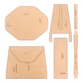Large Capacity Women's Shoulder Bag, Stylish Handbag, Kraft Paper Template with Holes,DIY Leather Handmade Crafts-Special Gift