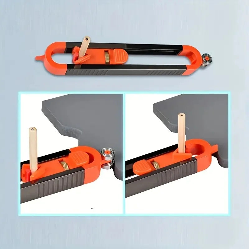 Precision Woodworking Ruler with Lock, Adjustable for Irregular Curves & Contours, for Accurate DIY Projects