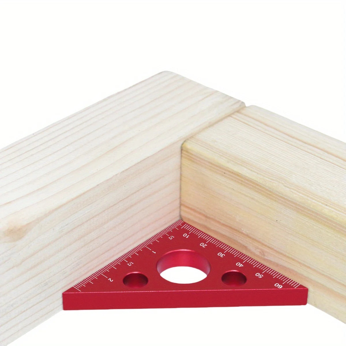 Aluminum Right Angle Ruler Woodworking Ruler Triangle Ruler Scales Machinist Carpenter's Square Height Measuring Tools Gauge