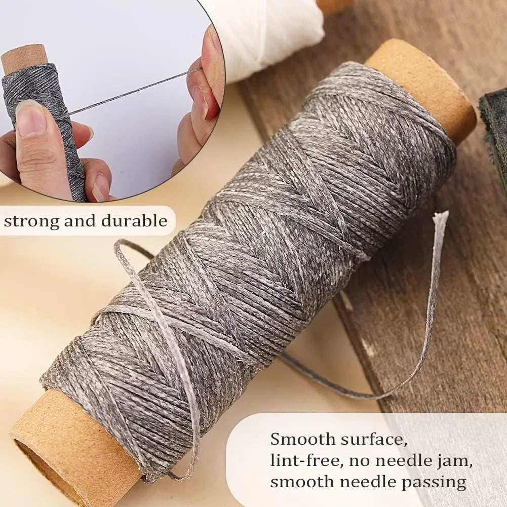 IMAZY Leather Sewing Waxed Thread Stitching Spool for Leather Craft DIY Bookbinding Shoe Repairing Sewing Tool Accessories