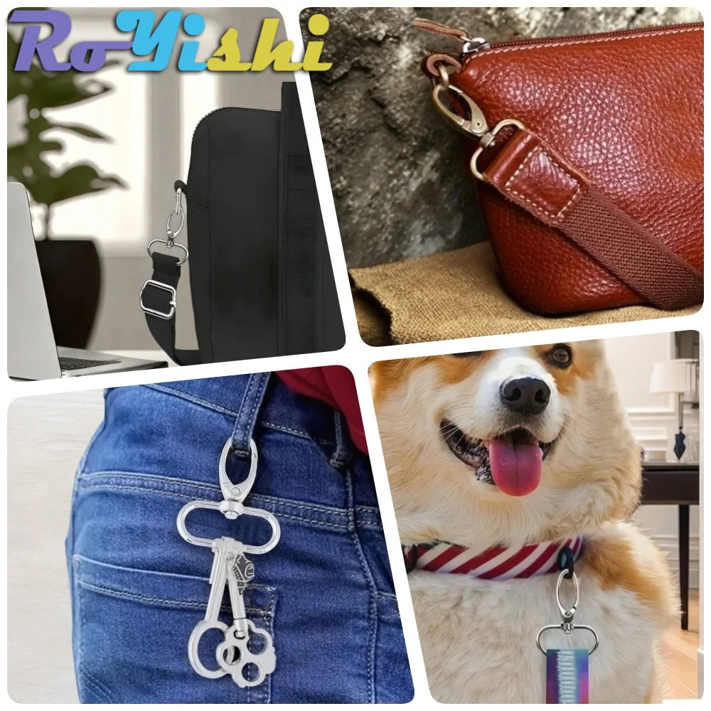5 Pcs/Pack Swivel Lobster Clasp for Strap Bag Metal Buckles Webbing Belt Snap Hooks Keyring Carabiner DIY Accessories